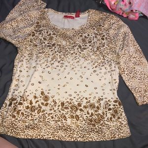 Gloria Vanderbilt animal print top